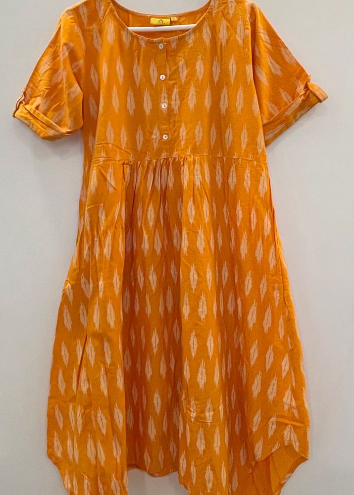 Orange Cotton Dress/Kurta