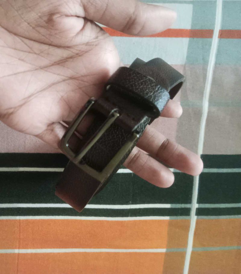 Textured Brownish Black Belt