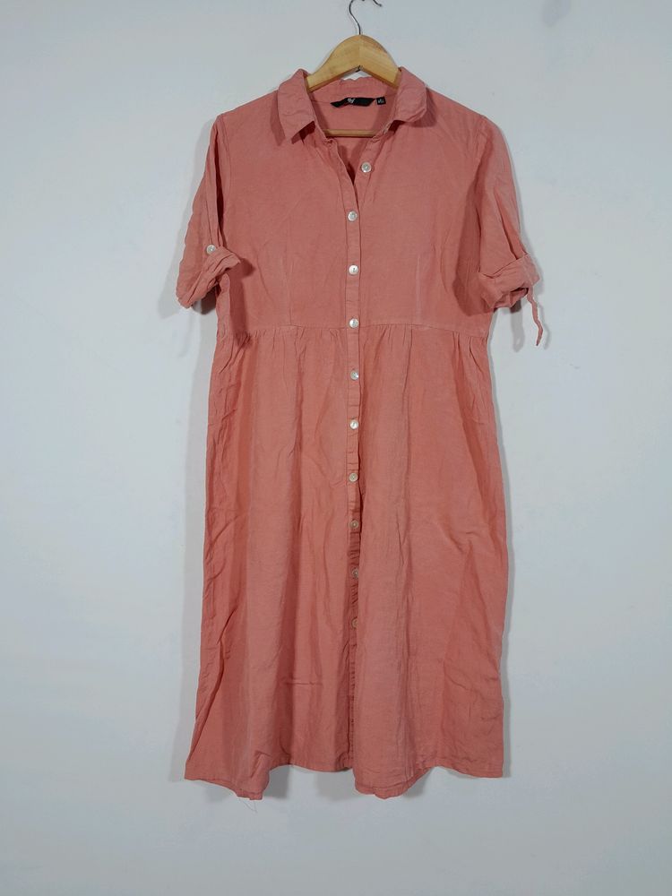 Peach Cotton Casual Kurta(women&#39;s)