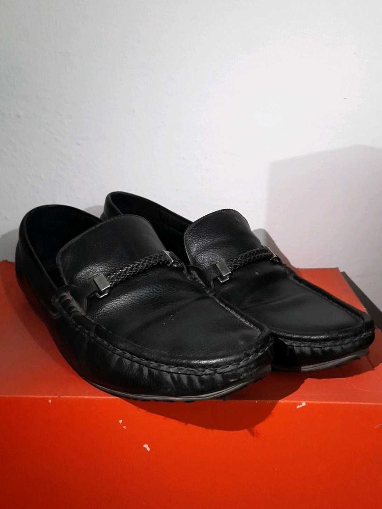 Men&#39;s Black Leather Loafers