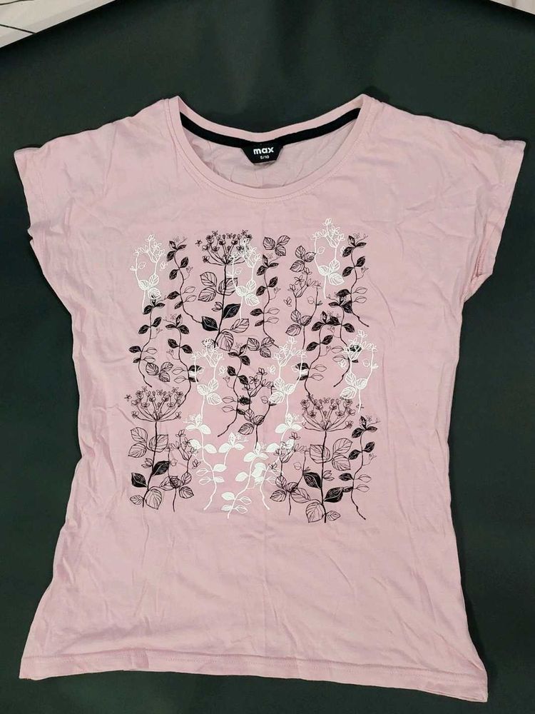 Pink Floral Print Tee - MAX