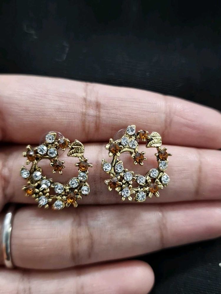 Floral Wreath Stud Earrings
