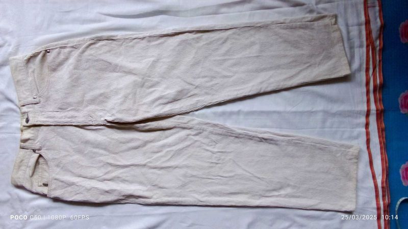 Off White Casual Fit Corduroy