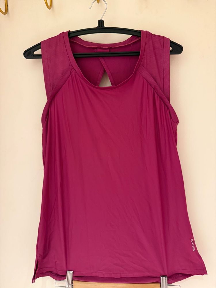 Sporty Tee With A Designed Back