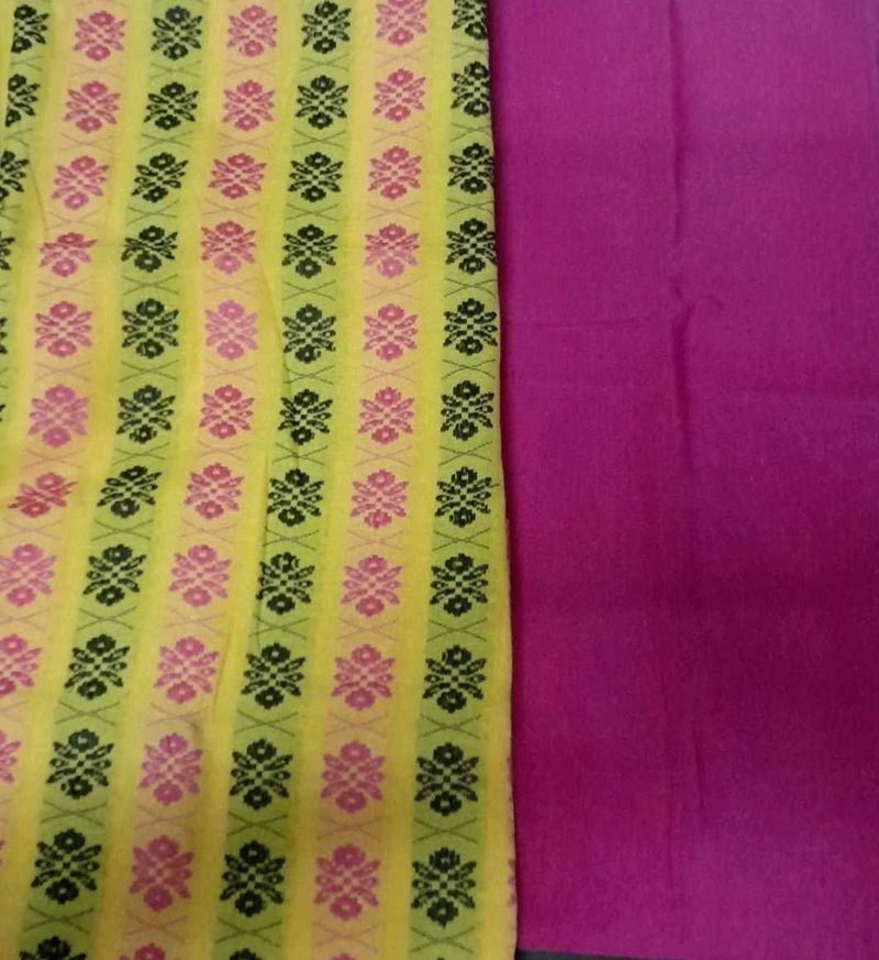 Yellow and Pink Suit Material