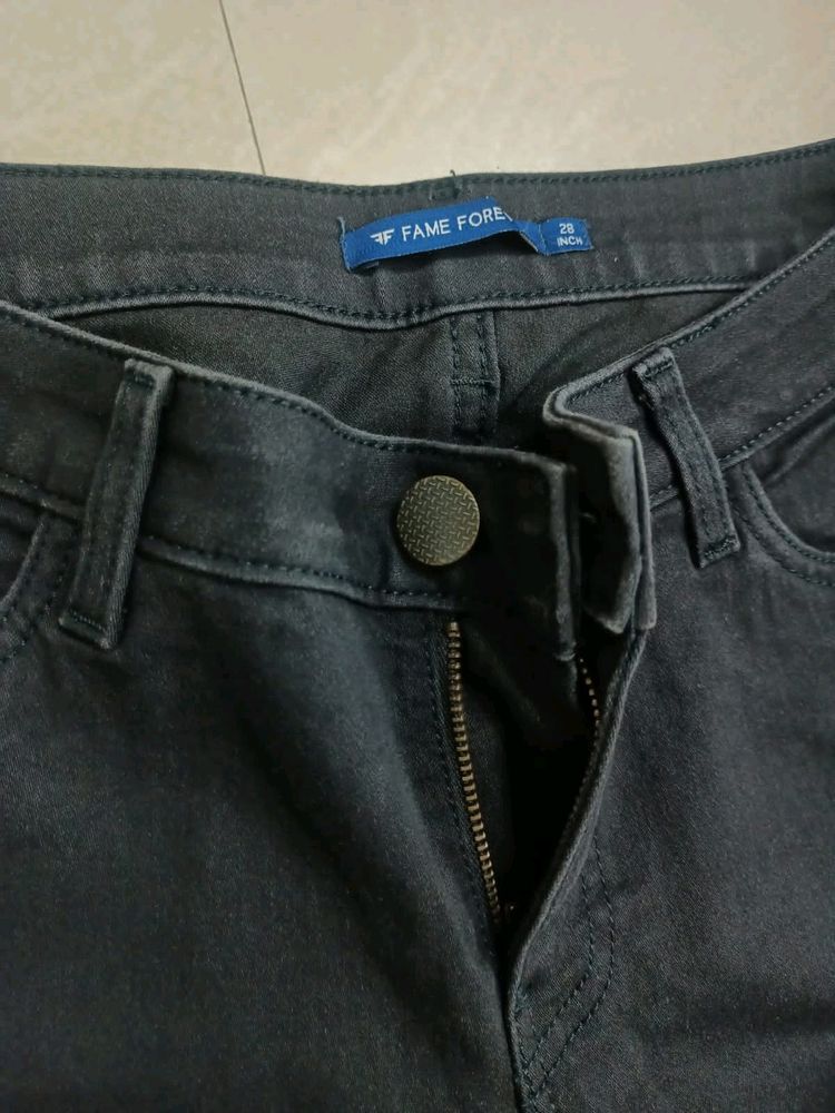 Charcoal Black Skinny Fit Jean