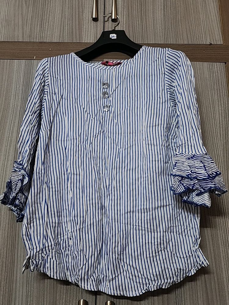 White Western Wear Top