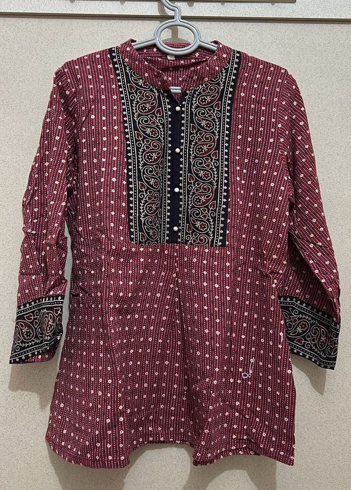 Ethnic Embroidered Short Kurta