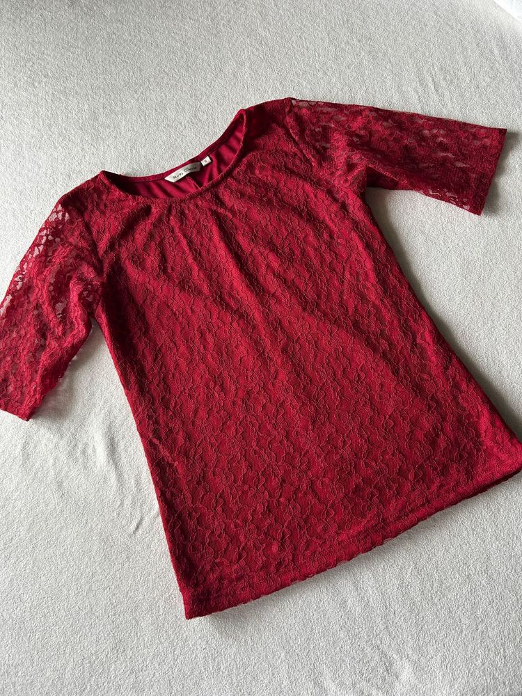 Red Lace Top - S
