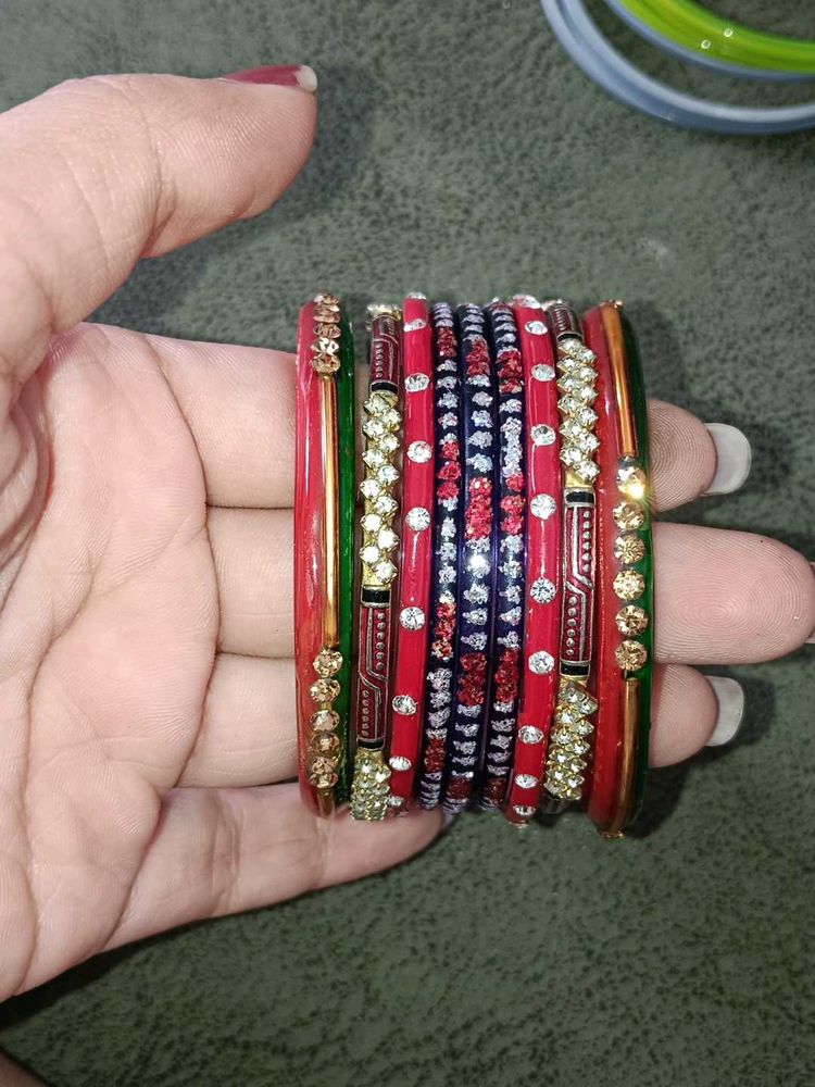 Colorful Beaded Bangle Set
