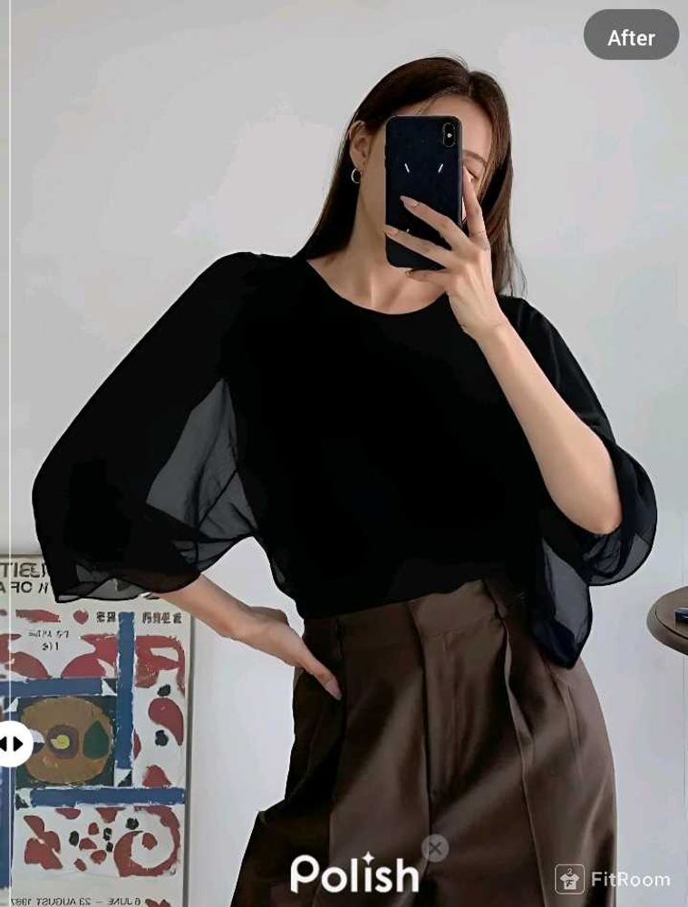 New With Tag Korean Black Long Asthetic Pullover
