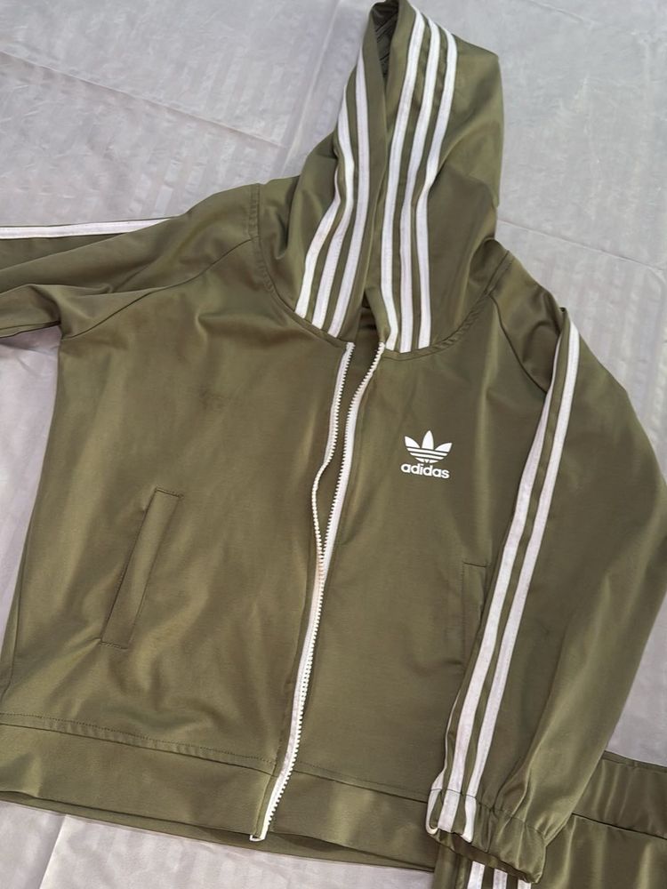 Adidas Olive Tracksuit Jacket and pants