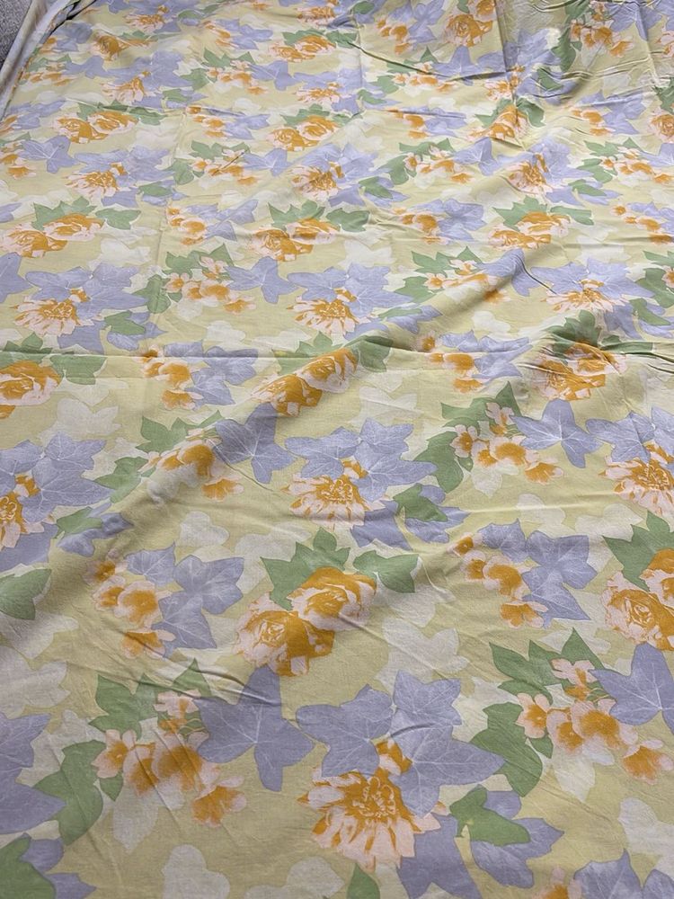 king size Floral Bed Sheet without pillow covers