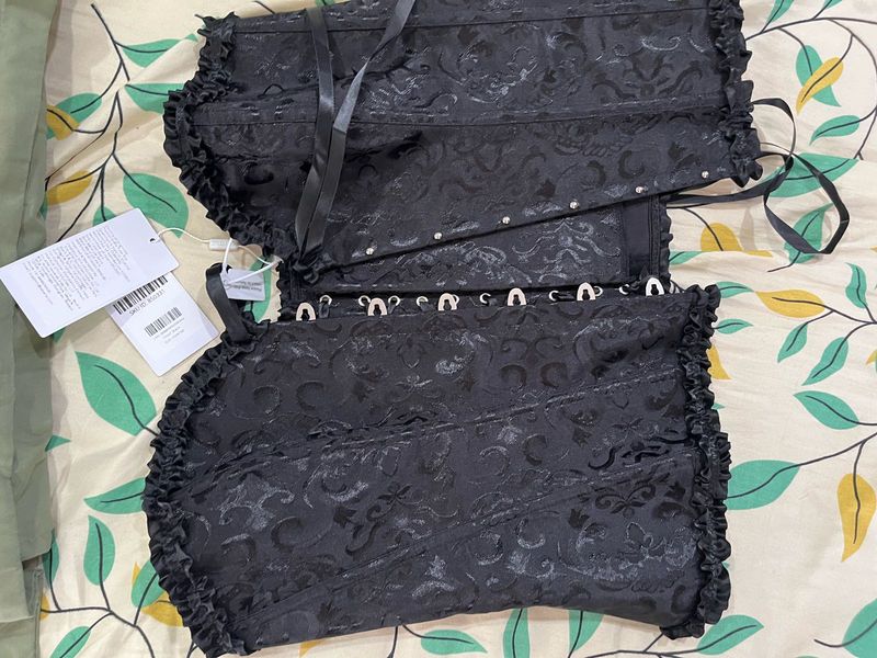 Black Baroque Corset Top