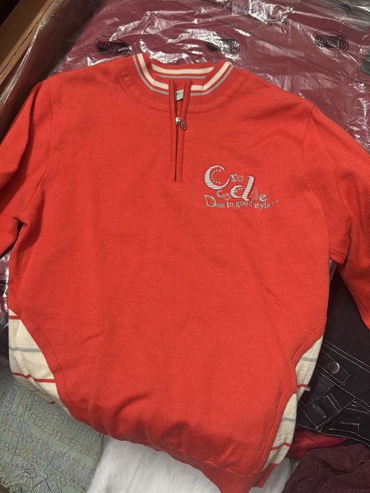 Retro Orange Pullover