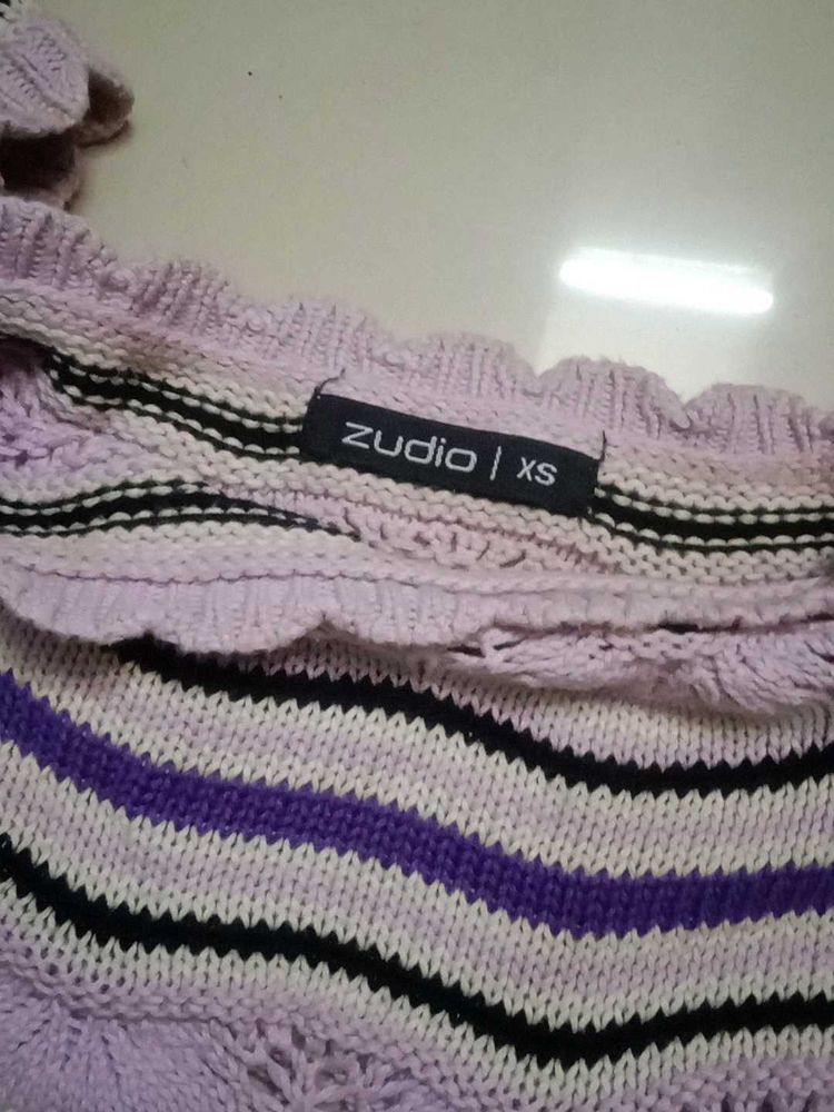Zudio Striped Knit Top