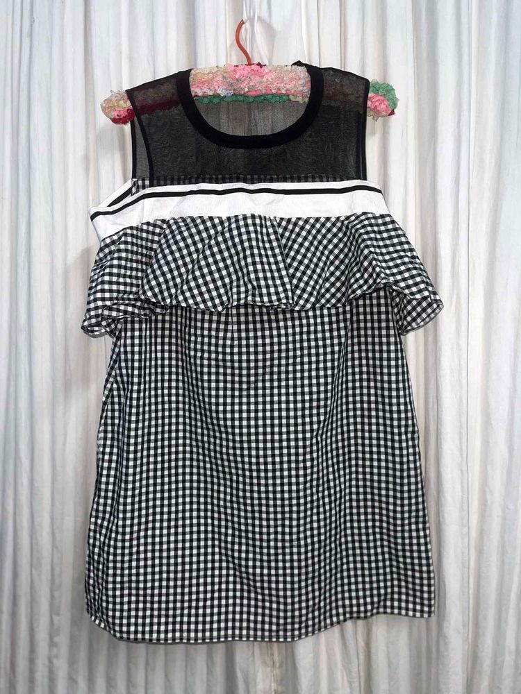 Gingham Ruffle Dress