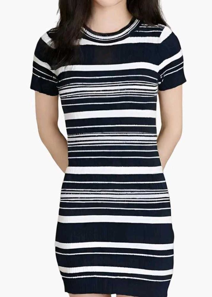 Black and White stripes mini Body Con