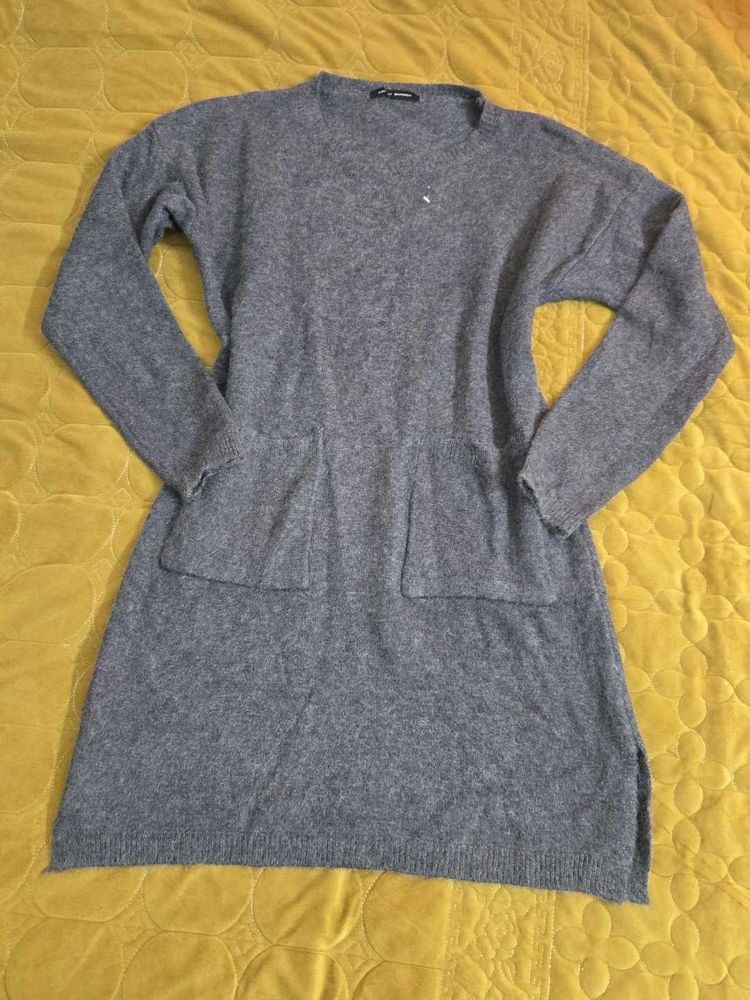 Gray Long Sleeve Sweater Dress size M