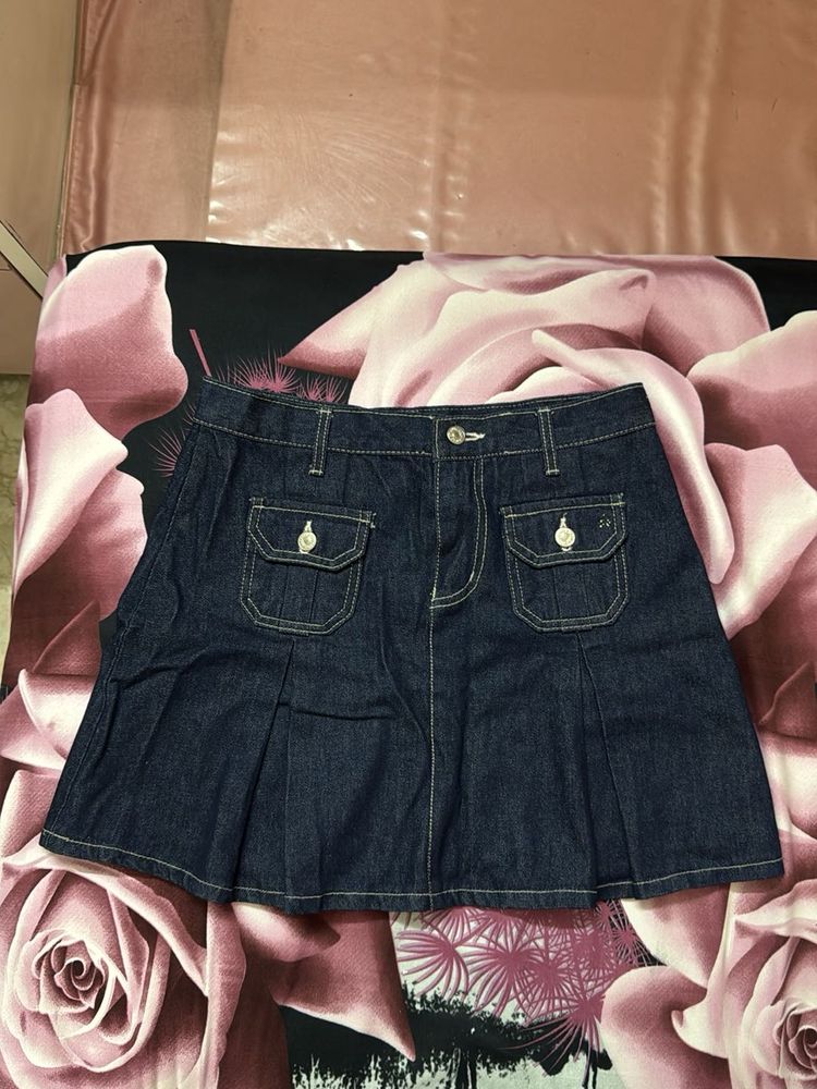 Denim Mini Skirt
