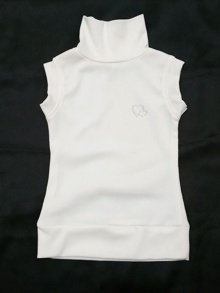 Kids white strechable I neck Top 4-5 years