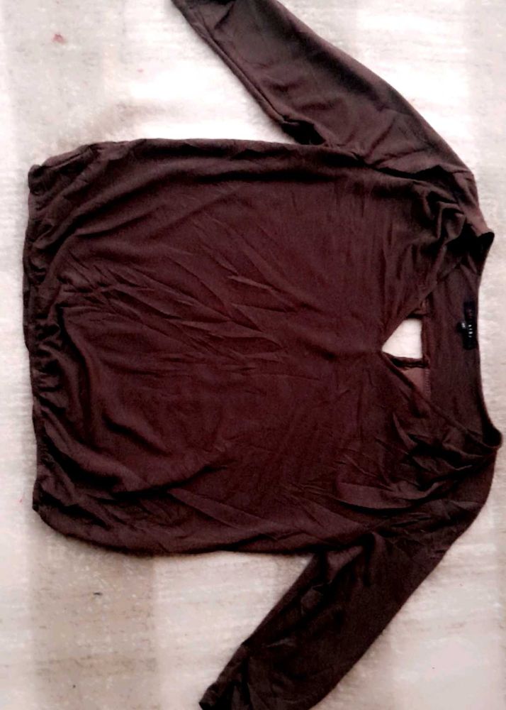 Chic Brown Long Sleeve Top ( c2 )