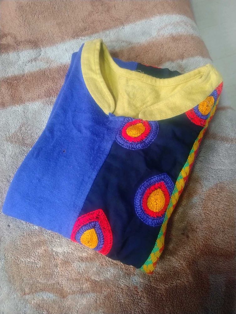 Embroidered Multicolor Top