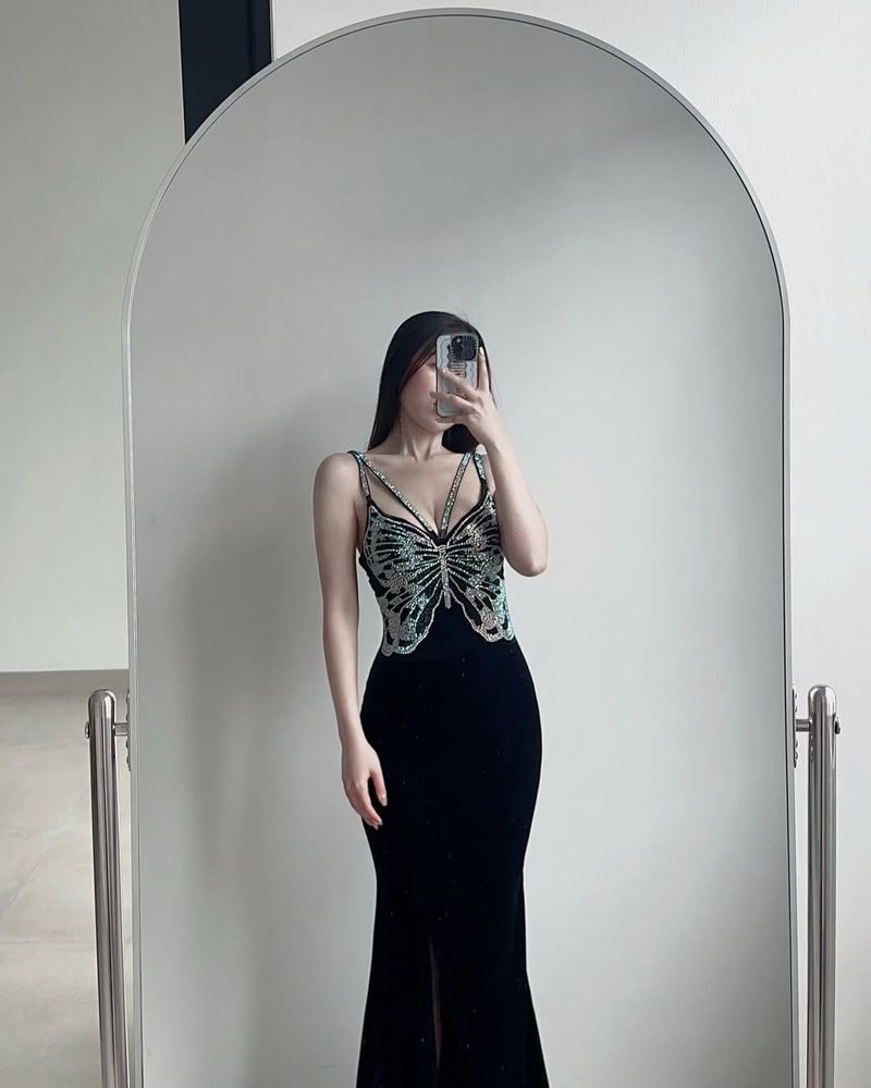 Luxury High-End Butterfly Diamond Suspender Evenin