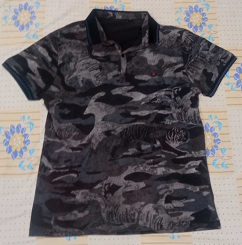 Tiger Camo Polo TShirt