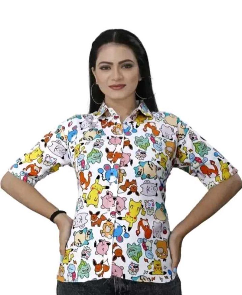 Pokemon Print Button-Down Shirt