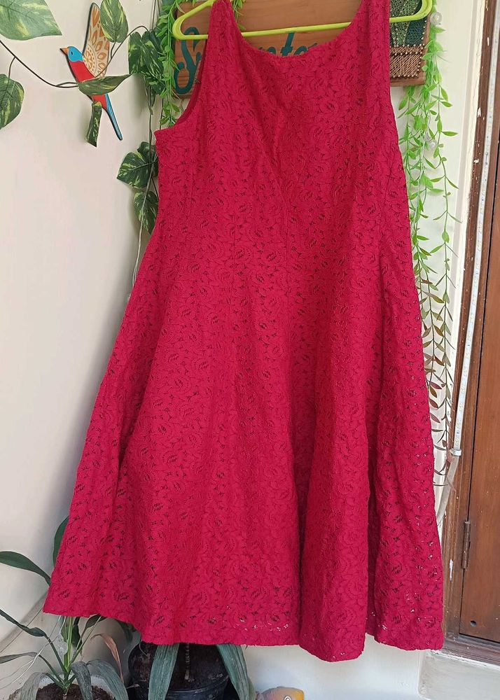 Selling Knee Length,mini,Sleevless, Red Dress