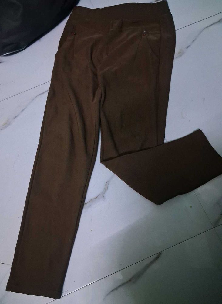 Brown Casual Pants