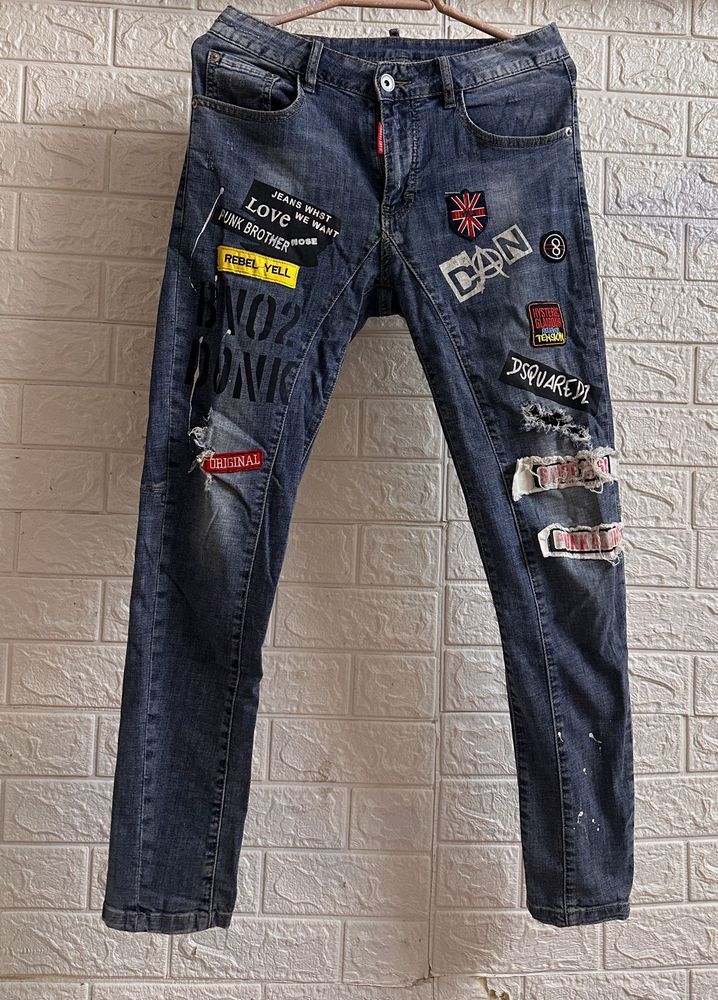 Denim Grey-Blue Funky Mens Jeans
