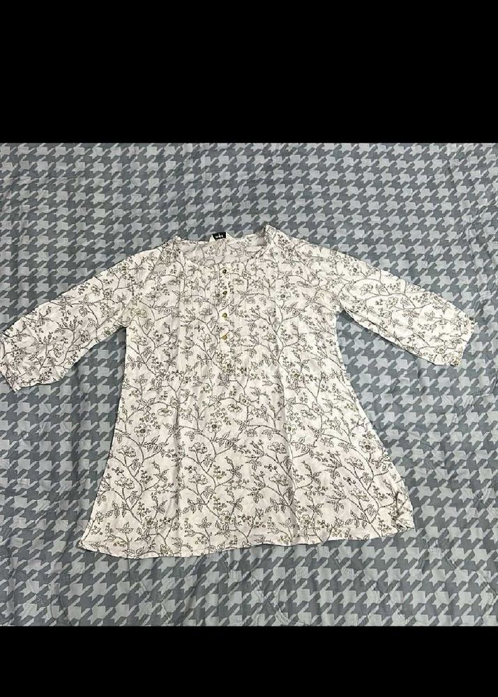 ZARA Floral Print Tunic Top