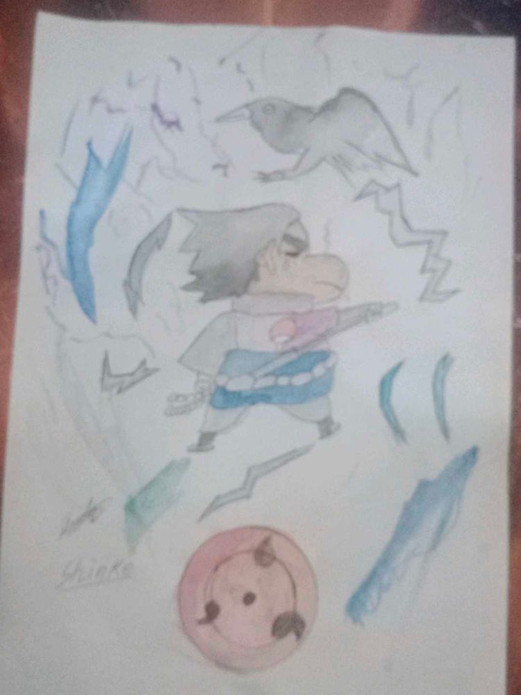 Shin-chan as Sasuke Art