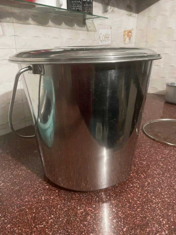 Stainless Steel Bucket with Lid