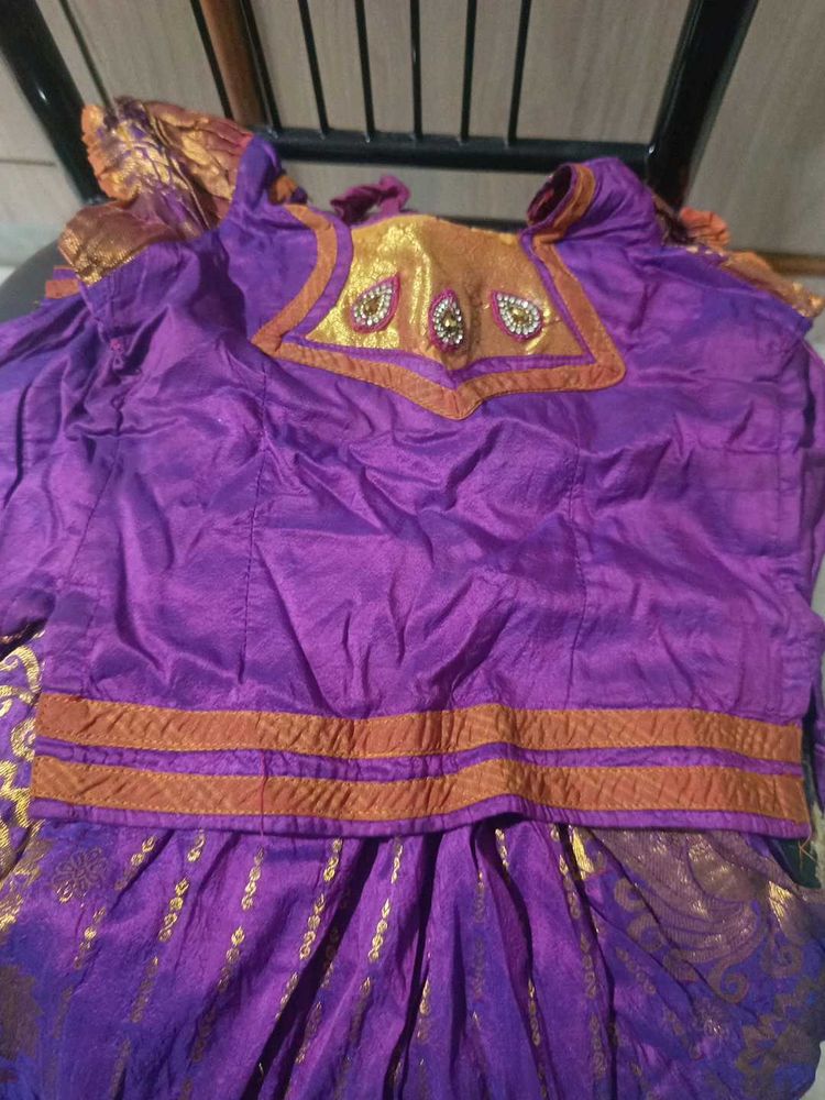 Purple Embellished Indian Dress