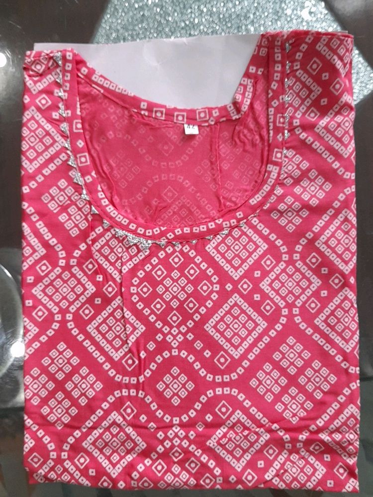 TOTALLY NEW  PRINTED PINK COLOR KURTA FOR WOMEN