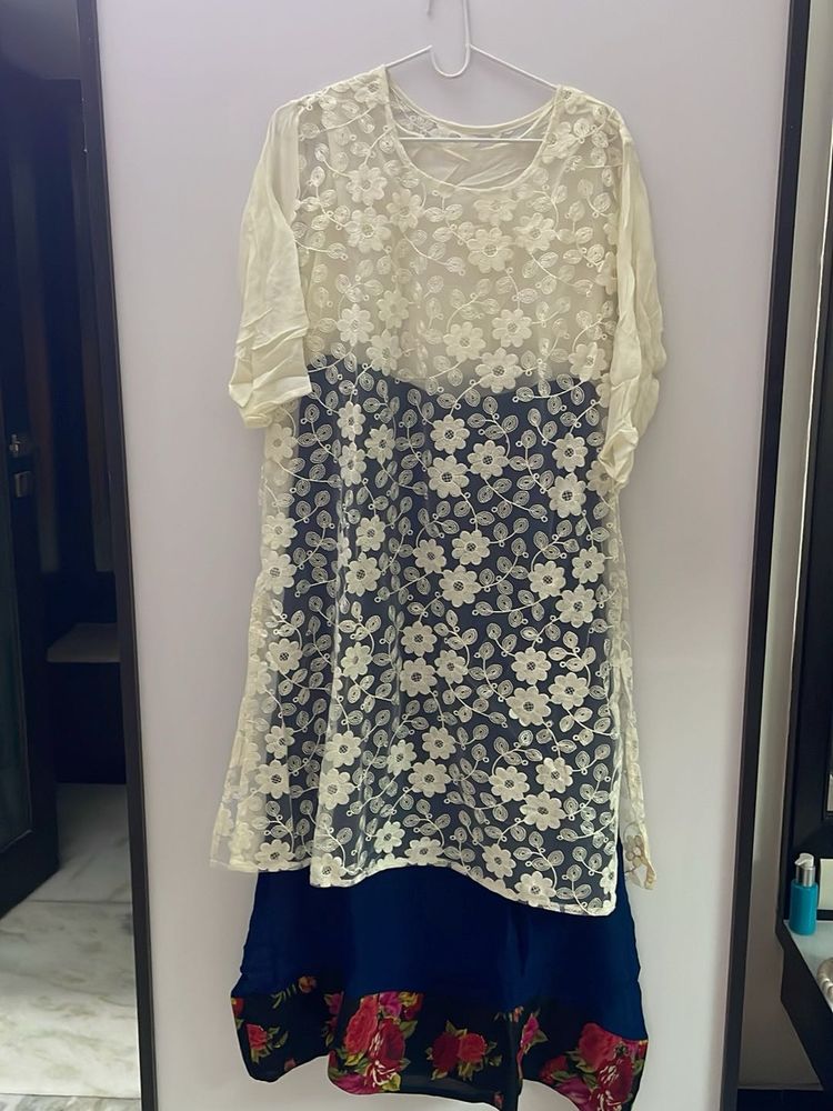 Elegant erode, net Kurta with georgette inner