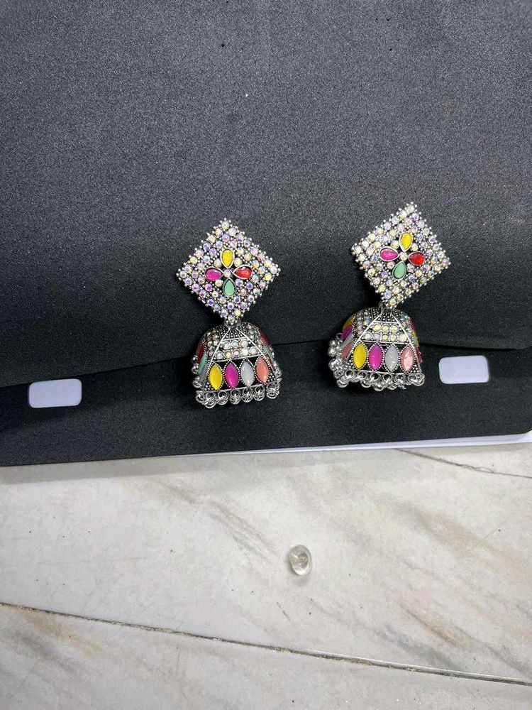 Oxidised Earring