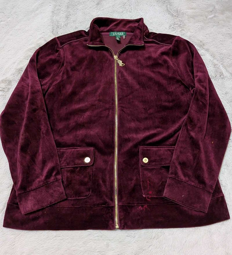 🙂‍↔️🔥 Vintage Ralph Lauren Velour Jacket