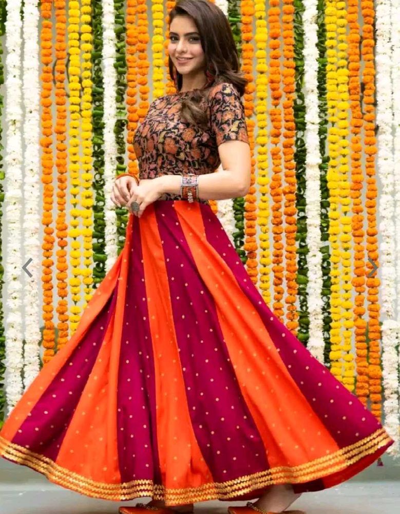 Rust Orange Lehenga Choli