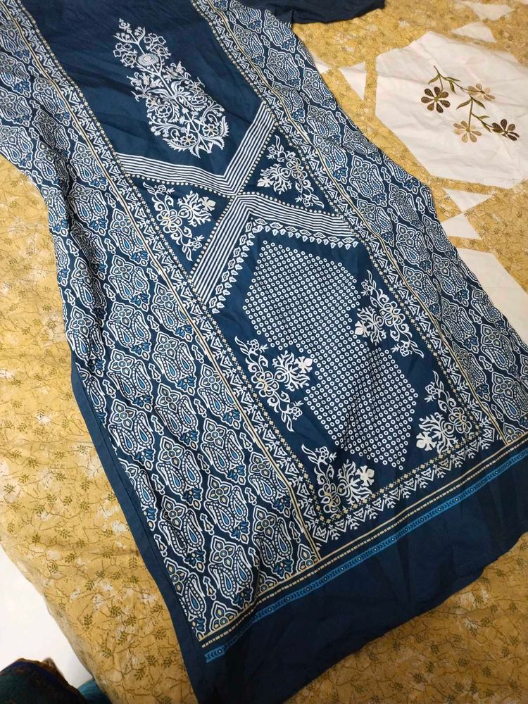 Elegant Blue Printed Kurta