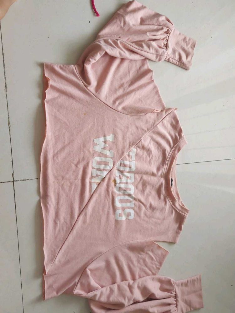 Pink Graphic Print Top