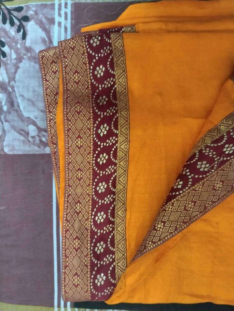 party wear Yellow Saree