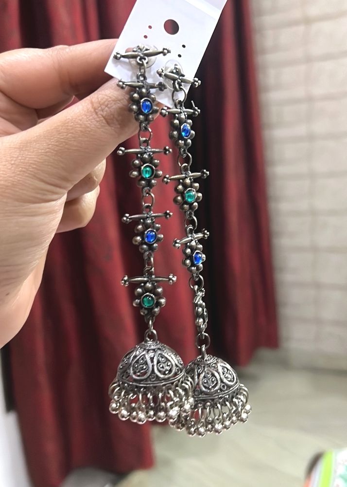 Silver Long Jhumke