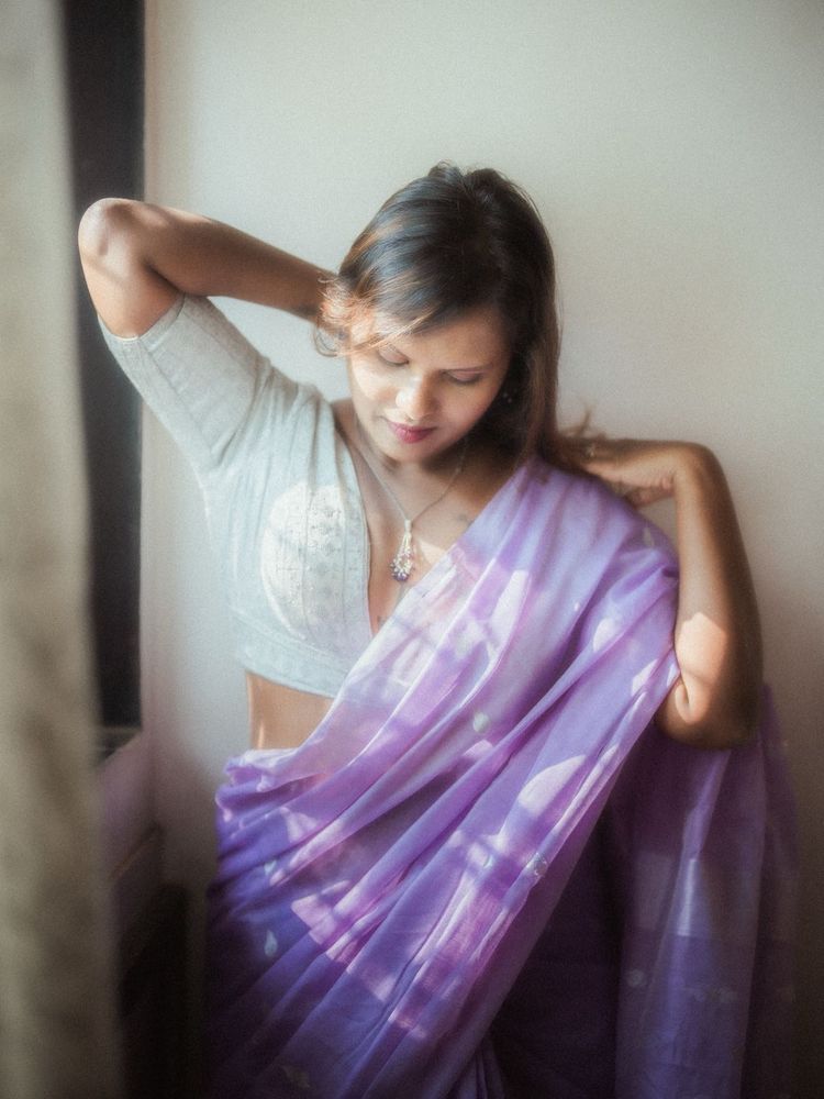 Elegant Lavender Saree