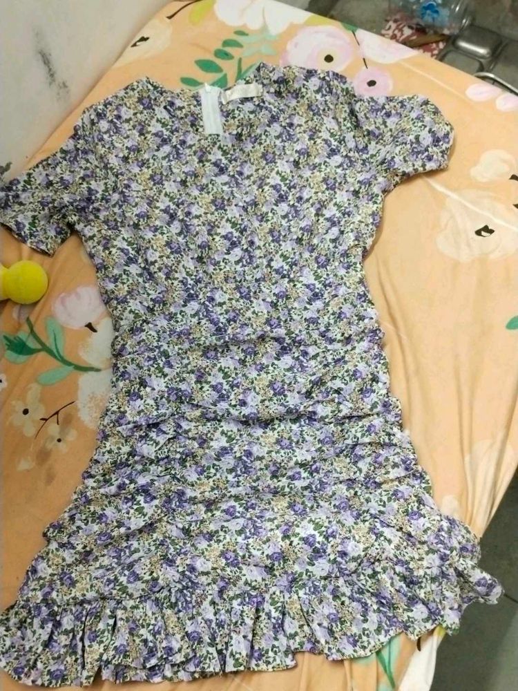Floral Print Mini Dress