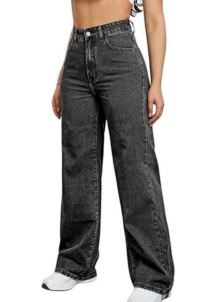 High-Waisted Wide Leg Jeans