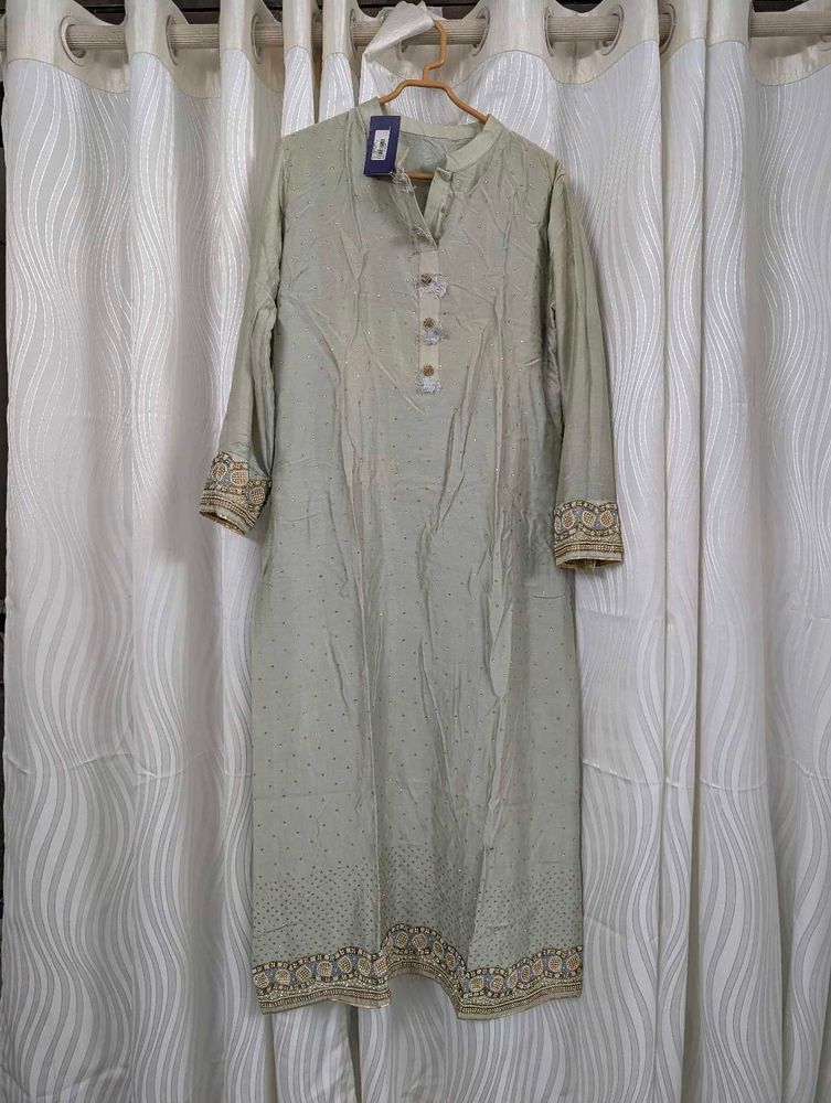 New Grey Festive Kurti